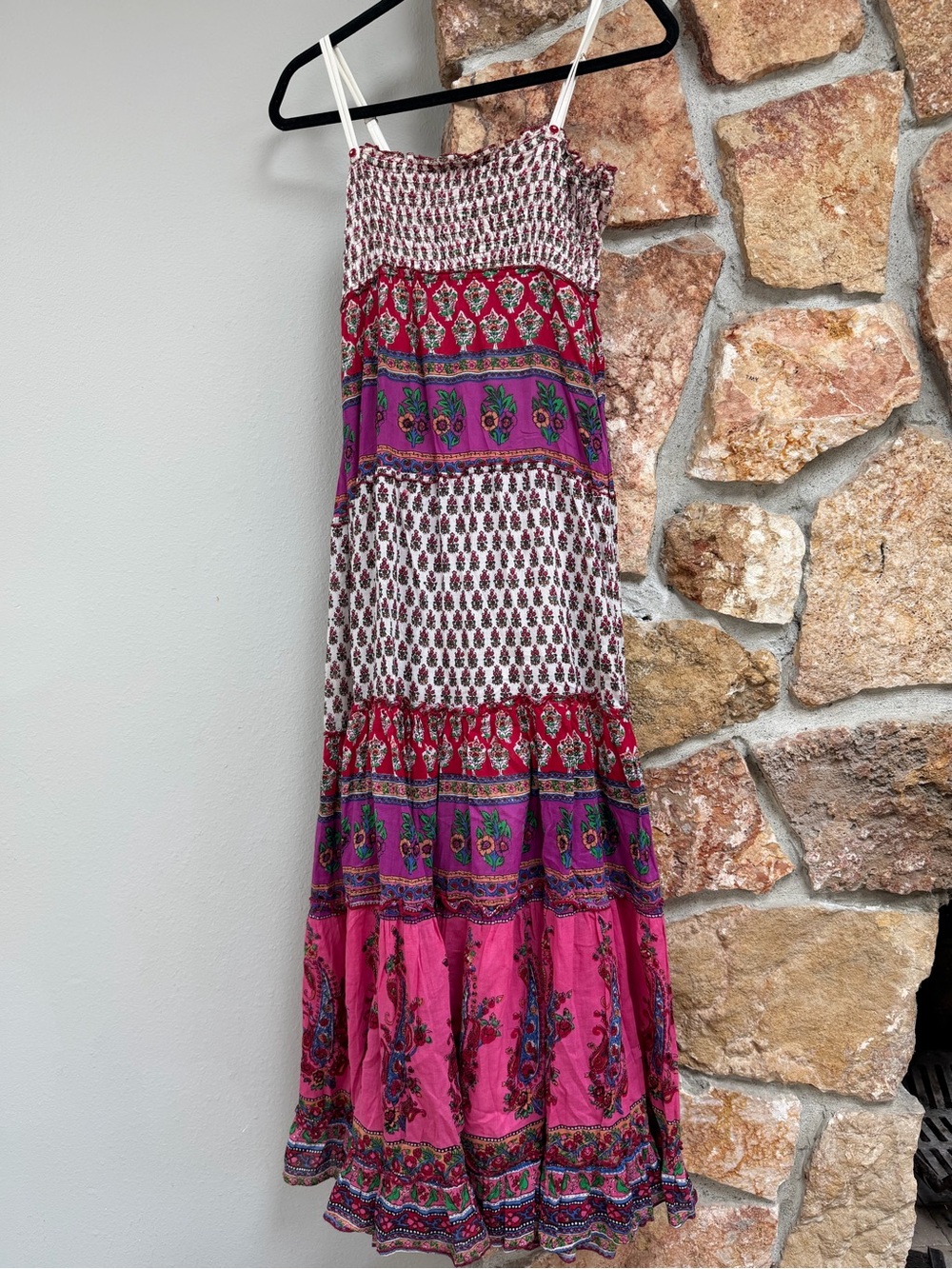 Juicy Couture Pink and Purple Tiered Maxi Dress